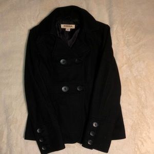 Hydraulic Pea Coat- Black